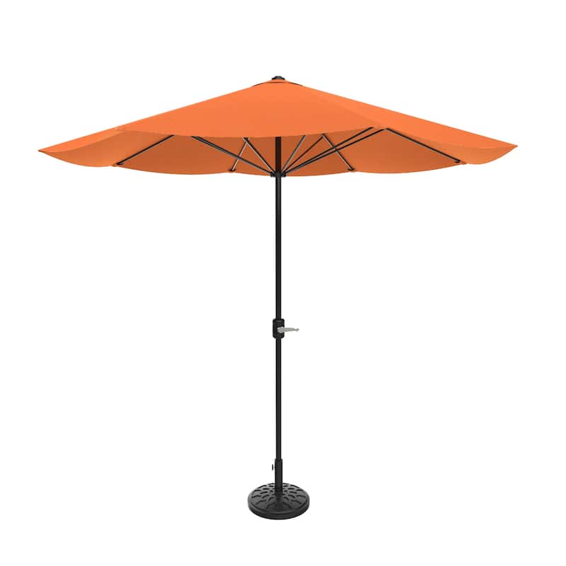Pure Garden 9 ft Patio Umbrella Outdoor Shade with Easy Crank