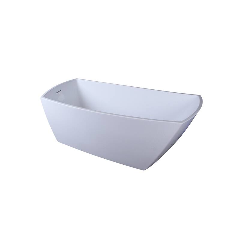 Peter Soaking Single Slipper Rectangular Bathtub in Glossy White