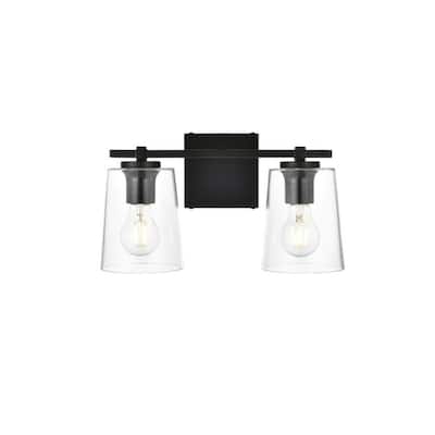 Elegant Lighting LD7310W14 Kacey 2 Light 8" Tall Bathroom Sconce