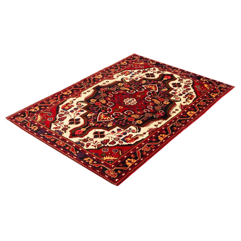ECARPETGALLERY Hand-knotted Anatolian Vintage Red Wool Rug - 5'4 x 7'8