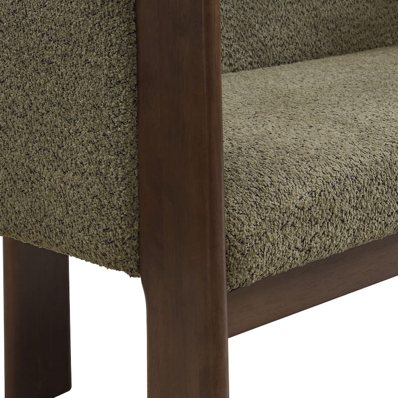 Christopher Knight Home - Vescari Modern Mid-Century Compact Upholstered 2-Seater Loveseat, Solid Rubberwood Frame & Track Arms