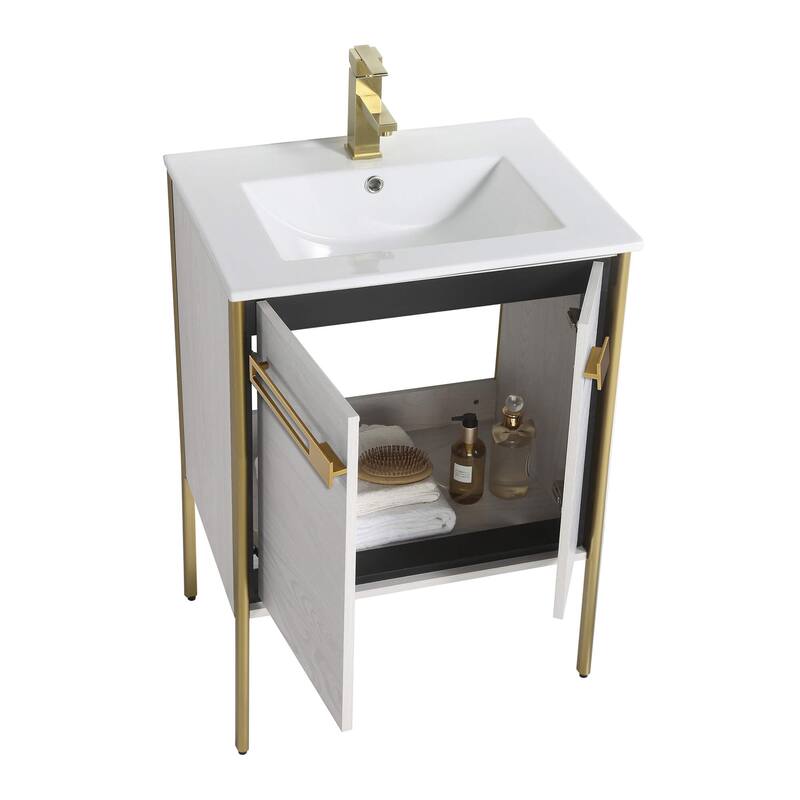 Fine Fixtures Oakville Bathroom Vanity with White Ceramic Sink