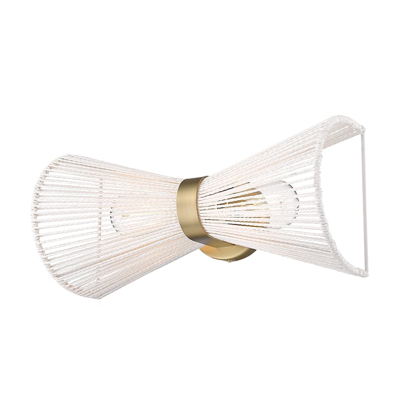 Avon 8" Wide 2-Light Wall Sconce with Rope Shade - N/A