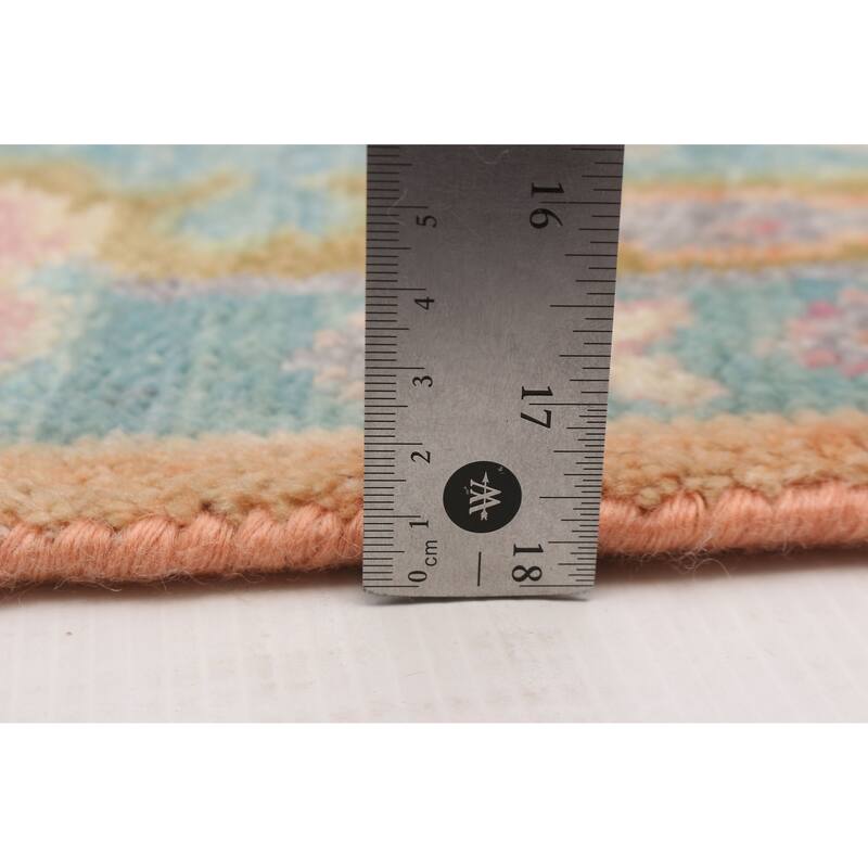 ECARPETGALLERY Hand-knotted Modern Oushak Coral Wool Rug - 2'6 x 9'7