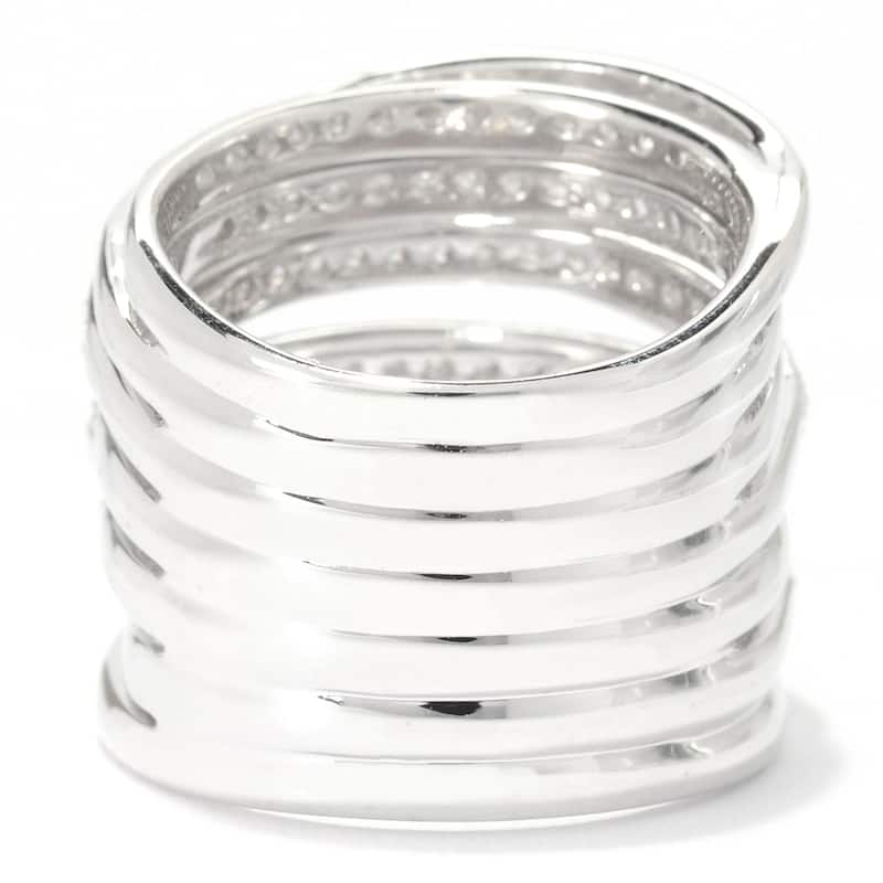 925 Sterling Silver White Natural Zircon Ring