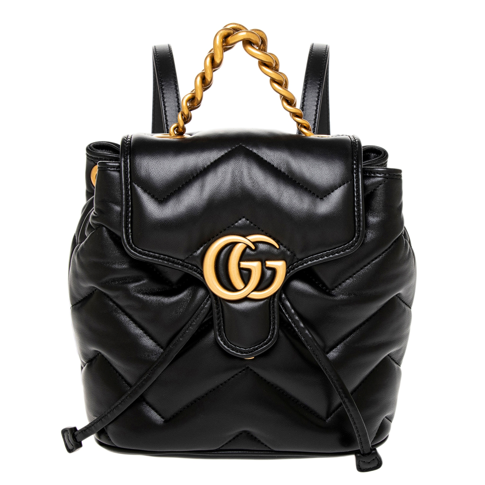 Gucci GG Marmont Matelasse Backpack - Black - Overstock - 42733593
