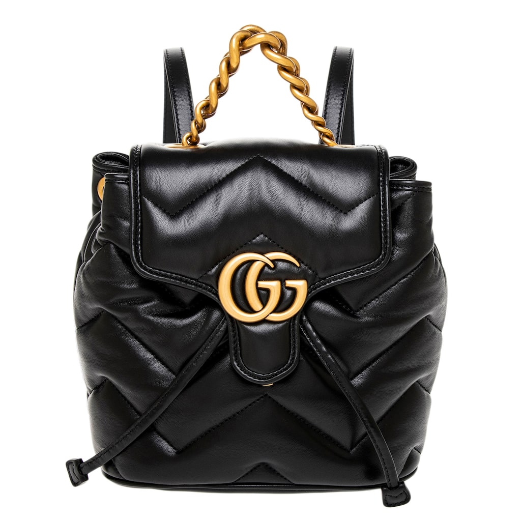 Gucci GG Marmont Matelasse Backpack - Black