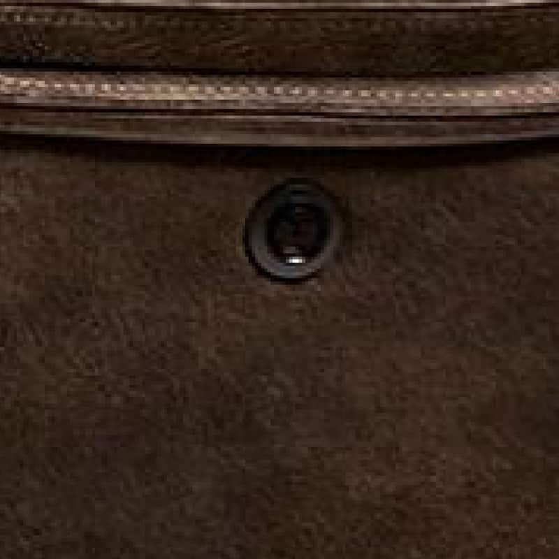 Heny Manual Reclining Loveseat, Brown Fabric Seating, 68 Inch No Sag