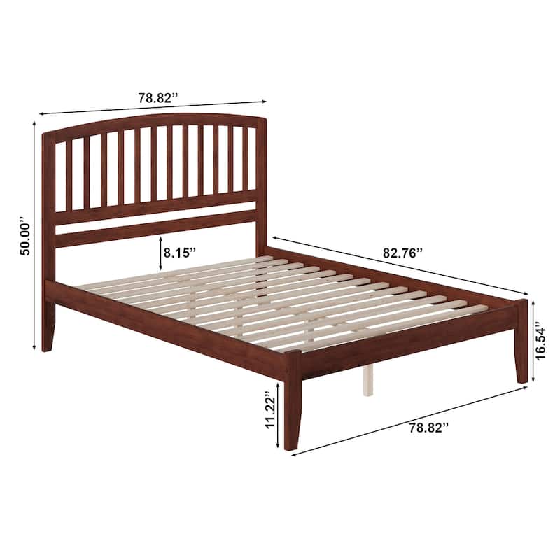 Richmond King Platform Bed in Walnut