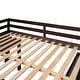 preview thumbnail 11 of 13, Minimalist Design Full Size Wood Loft Bed,Low Study Bed with Rolling Portable Desk,Ample Storage Space