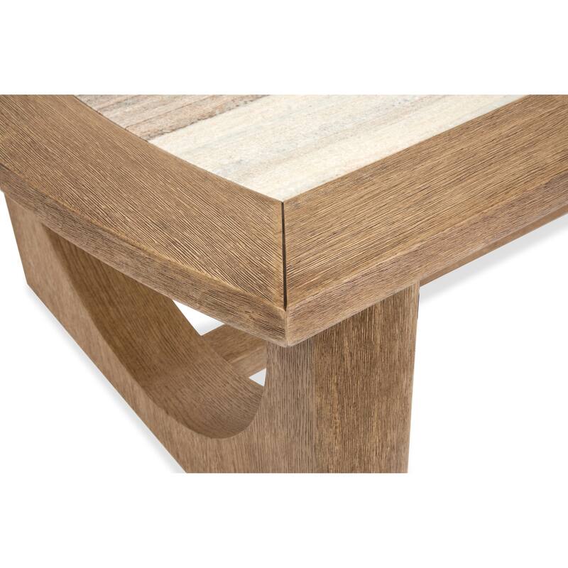 Magnussen Home Bradford Riverbed Beige Rectangular Sofa Table - 50''W x 17''D x 28''H