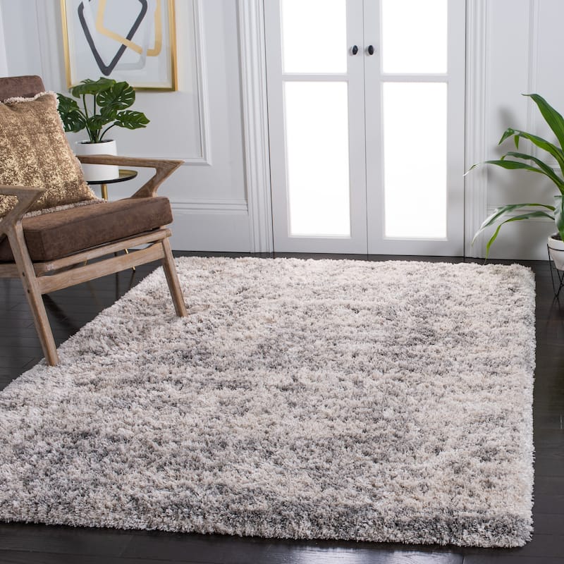 SAFAVIEH Iceland Shag Sabrina 2.6-inch Thick Rug - 9' x 12' - Ivory/Grey