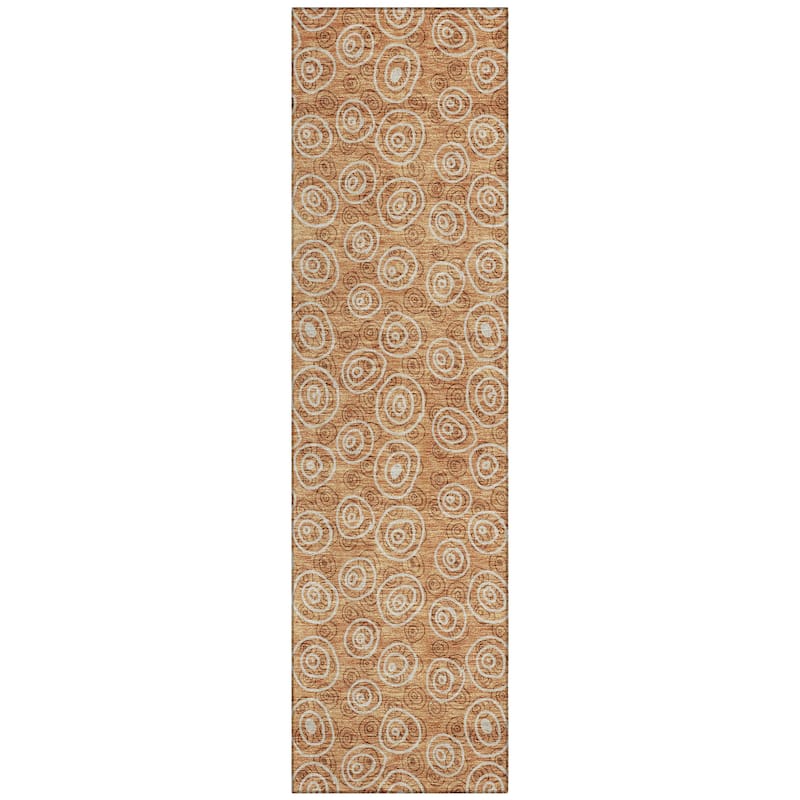 Machine Washable Indoor/ Outdoor Chantille Contemporary Bubbles Rug
