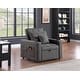 preview thumbnail 1 of 23, Quinn Chair with pullout Sleeper Dark Grey