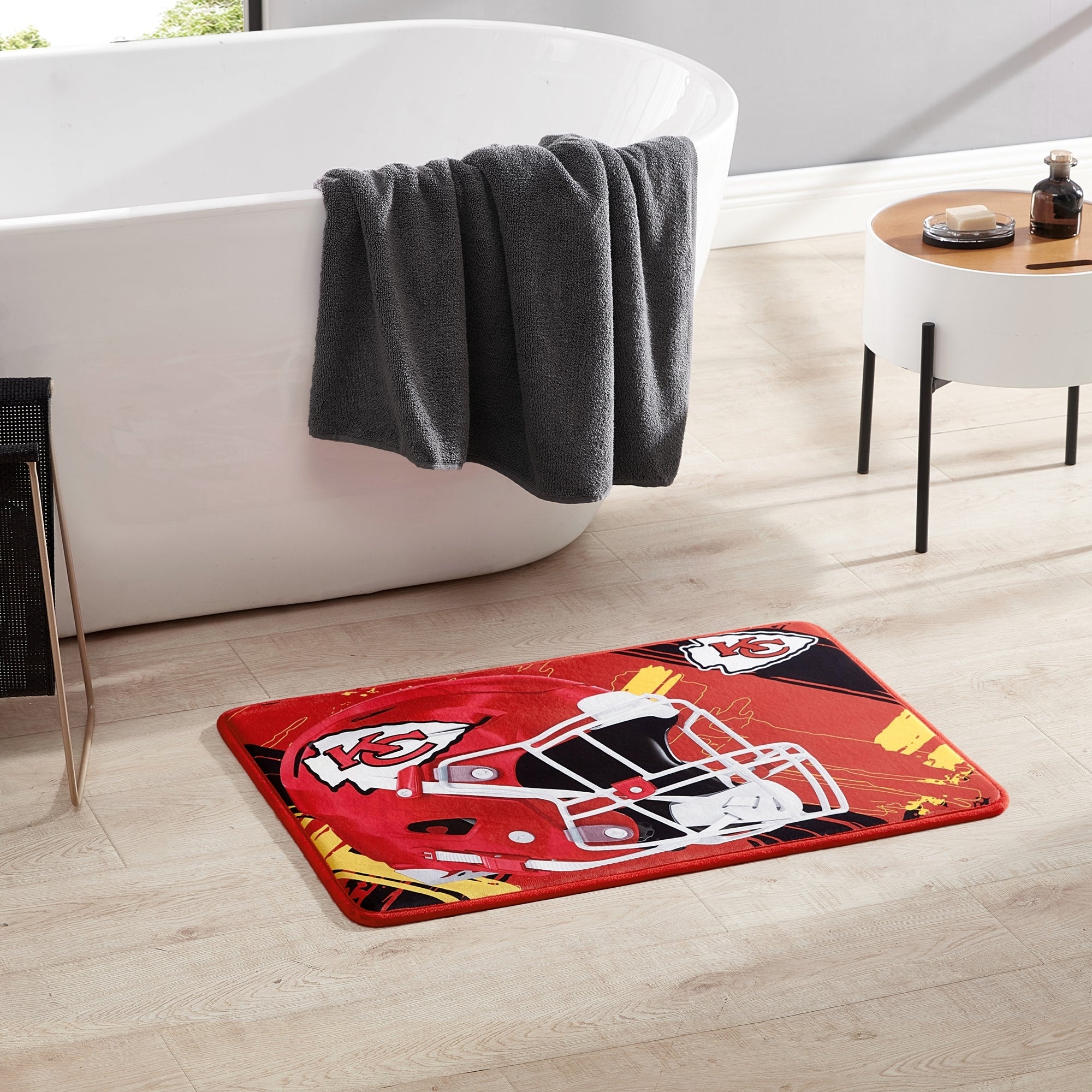 Kansas City Chiefs NFL Licensed Scribble Memory Foam Bath Mat