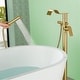 preview thumbnail 5 of 12, Freestanding Tub Faucet With Hand Sprayer Floor Mount Roman Bathtub Faucet Modern Waterfall Tub Filler Trim With Handheld Showe