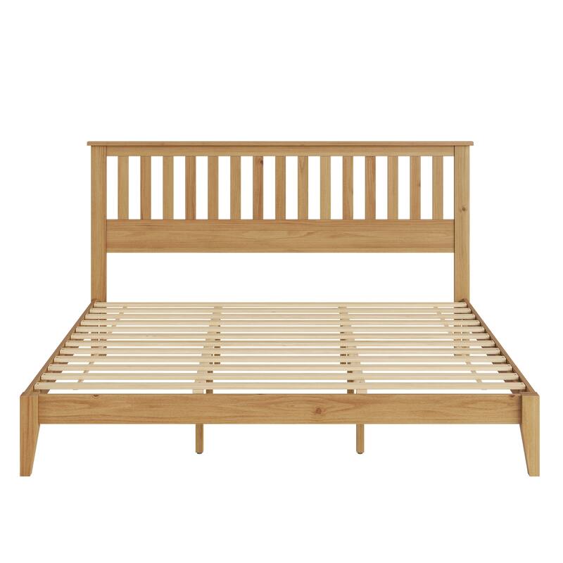 GDFStudio - Malinda Mission Wood Panel Bed with Slat Support