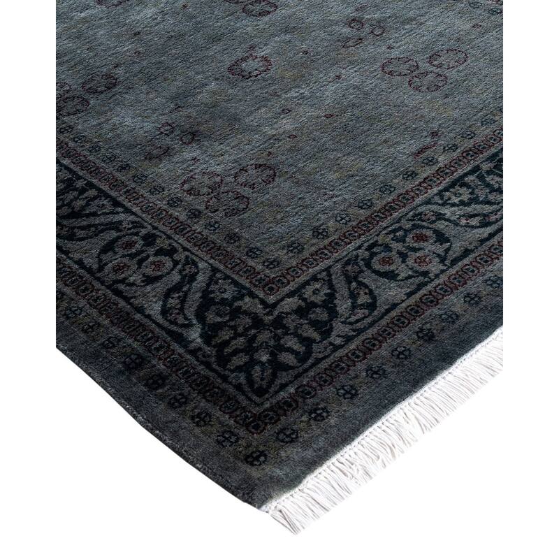 Fine Vibrance One-of-a-Kind Hand-Knotted Area Rug - Gray, 3' 2" x 5' 3" - 3' 2" x 5' 3"