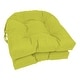 preview thumbnail 2 of 16, 16-inch U-shaped Indoor/ Outdoor Chair Cushion (Set of 2) - 16" x 16" Lime