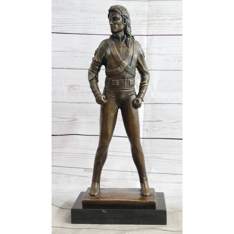 Hand Made Original Artwork By Aldo Vitaleh Michael Jackson Bronze Sculpture Figurine