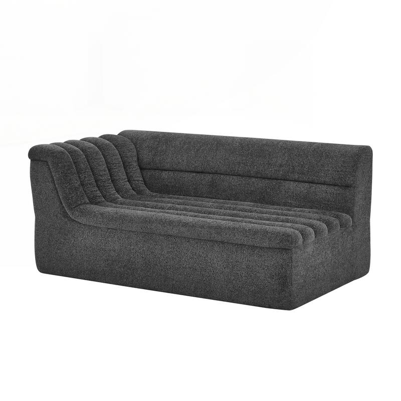 106" L-Shaped Modular Sectional Sofa with Chaise for Living Room - Black