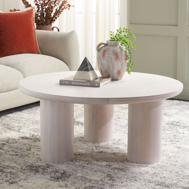 SAFAVIEH Home Mork 3-Leg Round Top Coffee Table - 40Wx40Dx18H