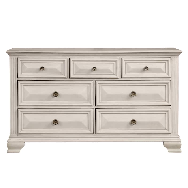 Roundhill Furniture Renova Distressed Parchment Wood 5-piece Bedroom Set