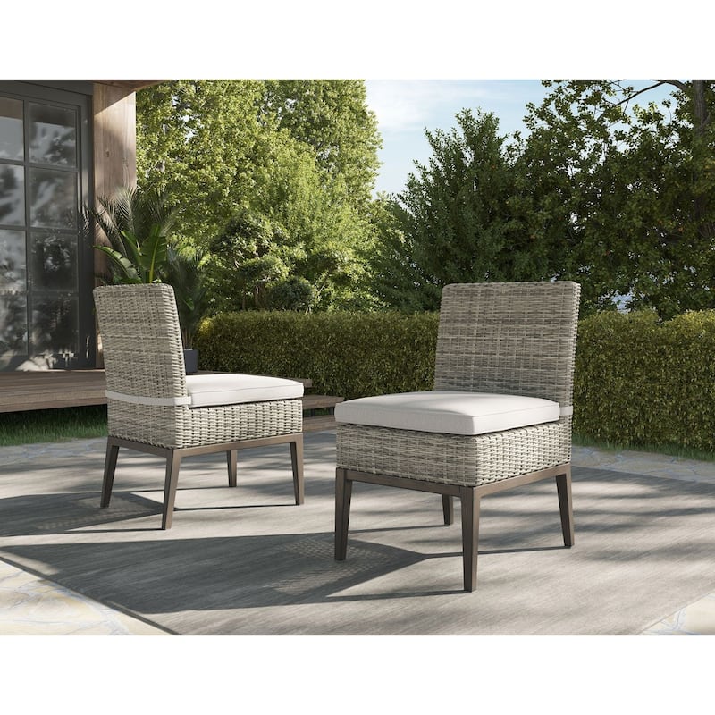 Mersin Patio Side Chair, Light Gray