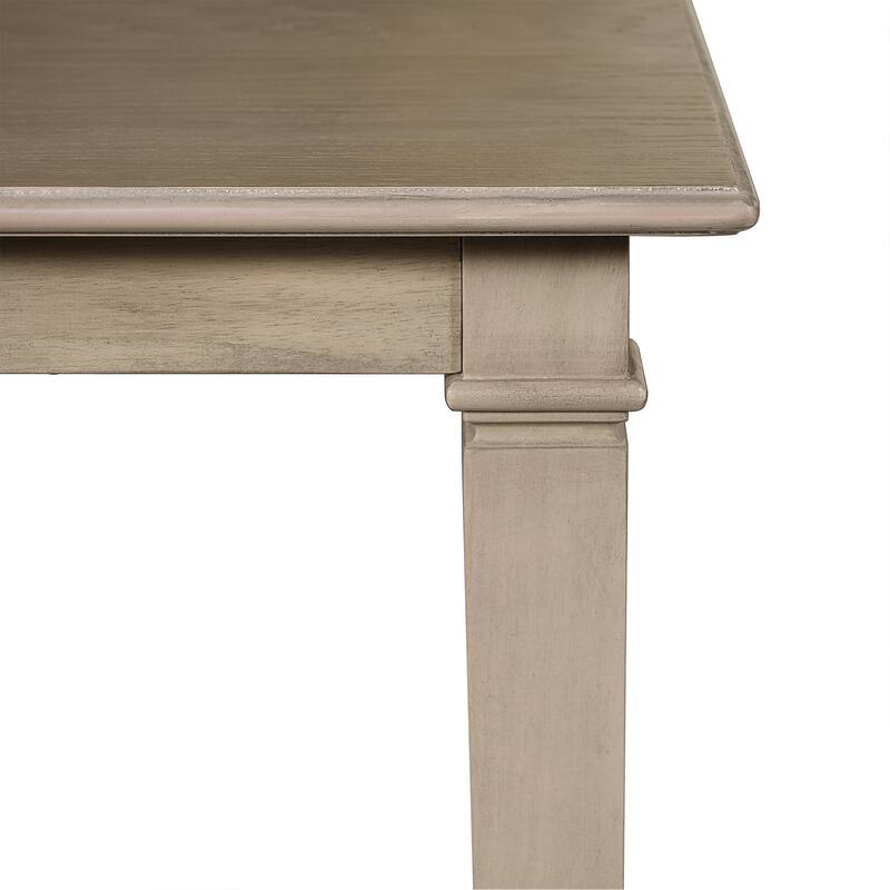 7-Piece Dining Table Set, Extendable Wood Dining Table with Removable Leaf, Kitchen Table Set with Upholstered Chair