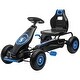 preview thumbnail 10 of 8, Adjustable Kids Pedal Go-Kart with Rubber Wheels, Handbrake & Reverse Gear - Blue