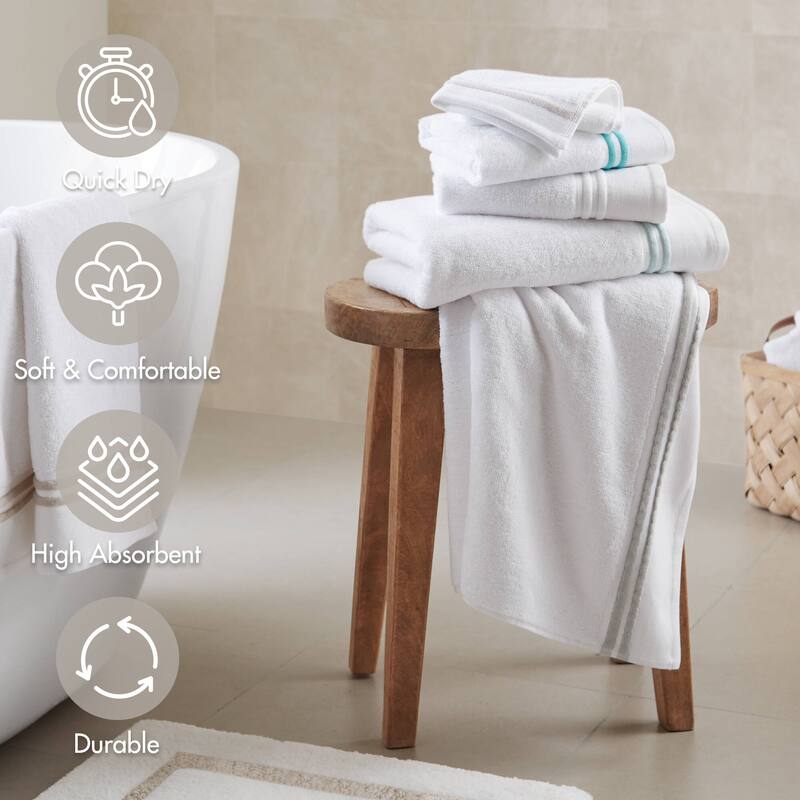 Madison Park Roan Border 6 Piece Towel Set