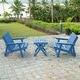 preview thumbnail 39 of 172, Shoreline Fully Assembled All-Weather HDPE Outdoor Folding Modern Adirondack Chair