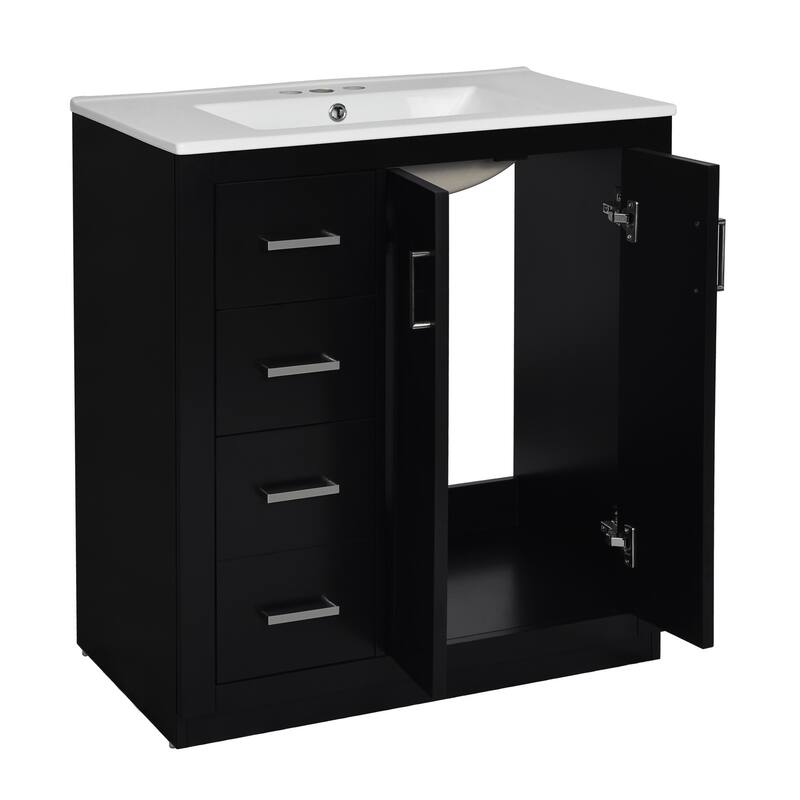 30" Bathroom Vanity with Ceramic Sink
