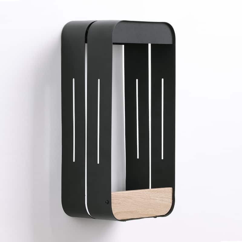 2 Pack Rectangle Frame Solar Integrated LED Sensor Outdoor Wall Light