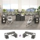 preview thumbnail 49 of 65, Reversible L Shaped Computer Desk with File Drawer & Monitor Stand & Power Outlet & LED Strip, Home Office Desk Corner Desk