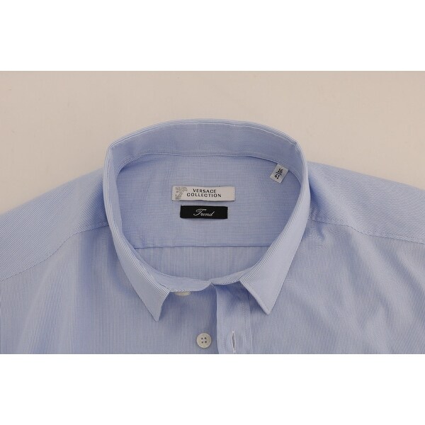 versace blue dress shirt