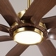 preview thumbnail 18 of 16, 72" Gold Transitional Walnut 8 ABS Blades Propeller Ceiling Fan with Dimmable LED Light and Remote Control, DC Motor