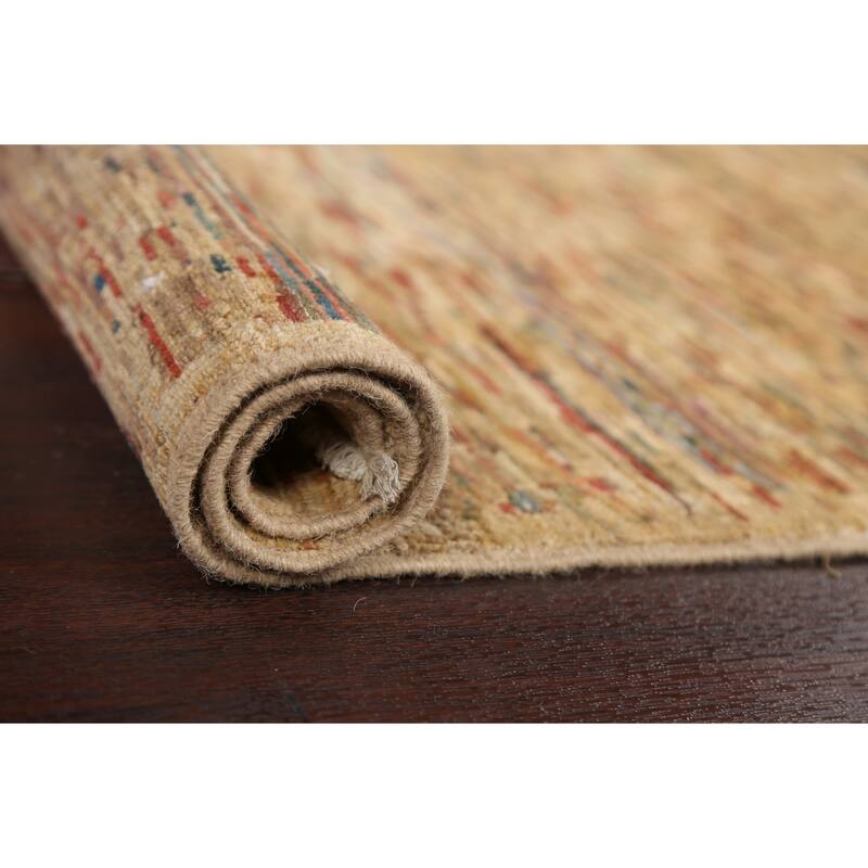 Striped Gabbeh Kashkoli Modern Area Rug Wool Hand-knotted Foyer Carpet - 2'8" x 3'11"