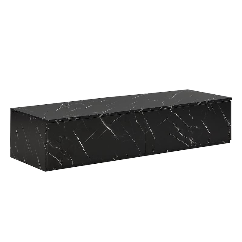 Modular TV Stand for TVs up to 88'' with Faux Marble, 4 Storage Drawers, Modern Media Console for Living Room