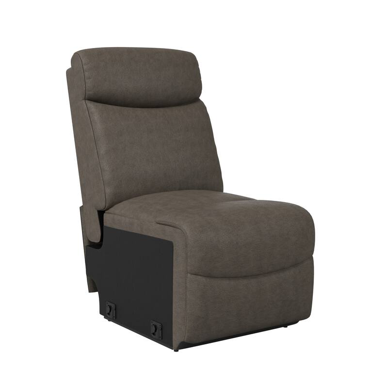 Strick & Bolton 3 Seat Distressed Faux Leather Reclining Loveseat