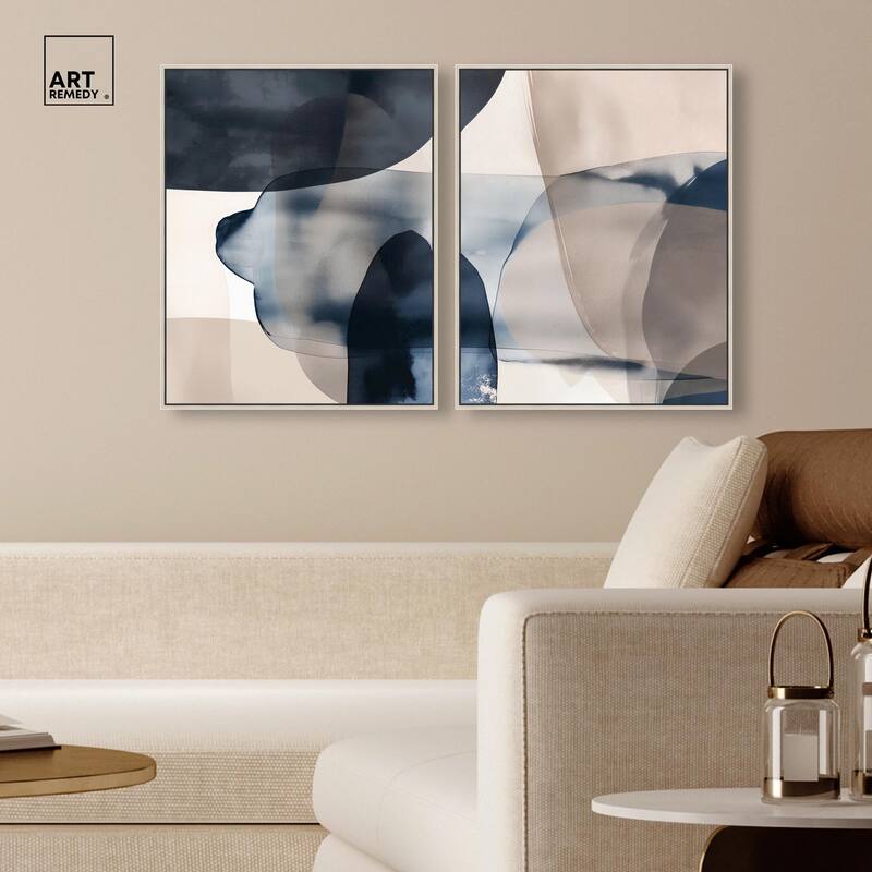 Monochrome Movement Canvas Set of 2 by Art Remedy