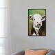 preview thumbnail 3 of 7, iCanvas "Cow Portrait" by Jennifer Redstreake Framed