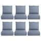 preview thumbnail 86 of 103, Pocassy 22"x24"x6" Thick Cushions Pillows Indoor & Outdoor Cushion 6 Set Seat & Back Cushion - Baby Blue Cushion