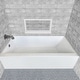 preview thumbnail 7 of 5, Whitehaus WHAB6030-L Bathhaus 60" Three Wall Alcove Acrylic Soaking