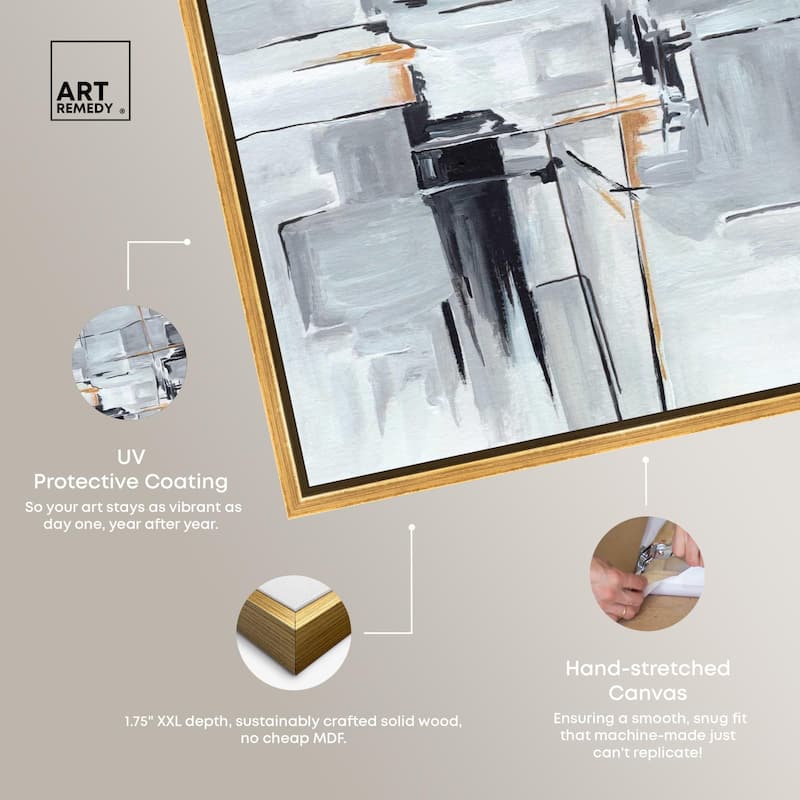 Elegant Grey Shades I Canvas by Art Remedy