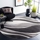 preview thumbnail 65 of 128, SAFAVIEH Hollywood Deep Mid-Century Modern Abstract Rug 3' Round - Grey/Ivory