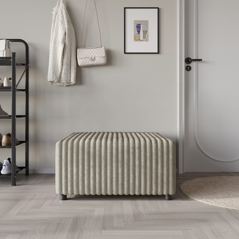 CraftPorch Luxurious Velvet Upholstered Ottoman