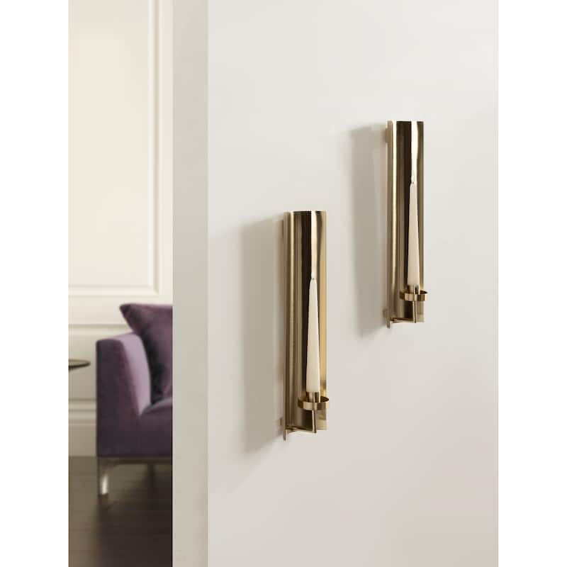 Kate and Laurel Taybron Metal Taper Wall Sconce