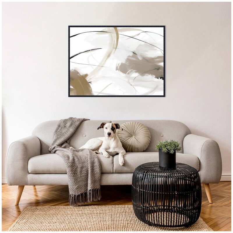 Kate and Laurel Sweeping Layers No. 3 by Amy Lighthall Framed Canvas Wall Art Print