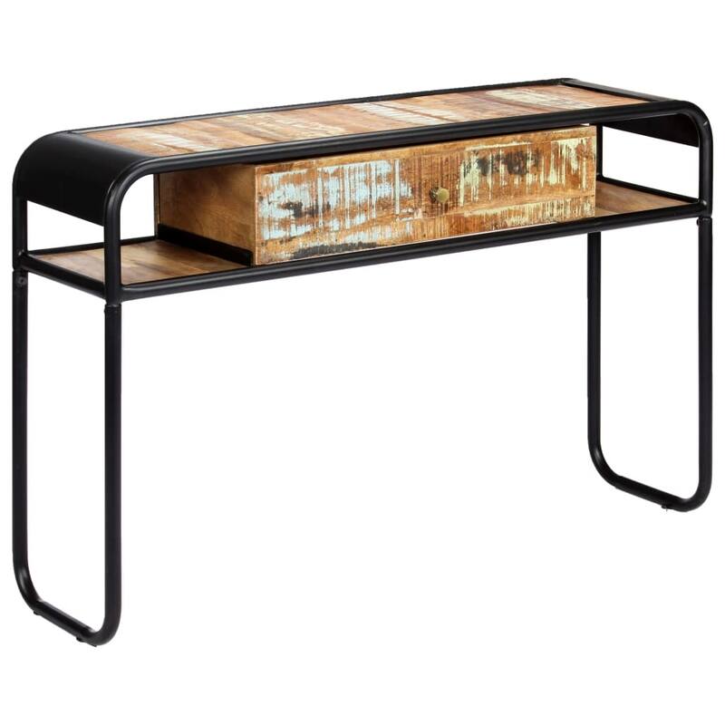 vidaXL Console Table 46.5"x11.8"x29.5" Solid Reclaimed Wood - 46.5" x 11.8" x 29.5"